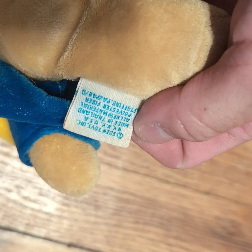 Eden Paddington Bear Plush Toy 8 inch Tan Blue Yellow Vintage PA#48/0